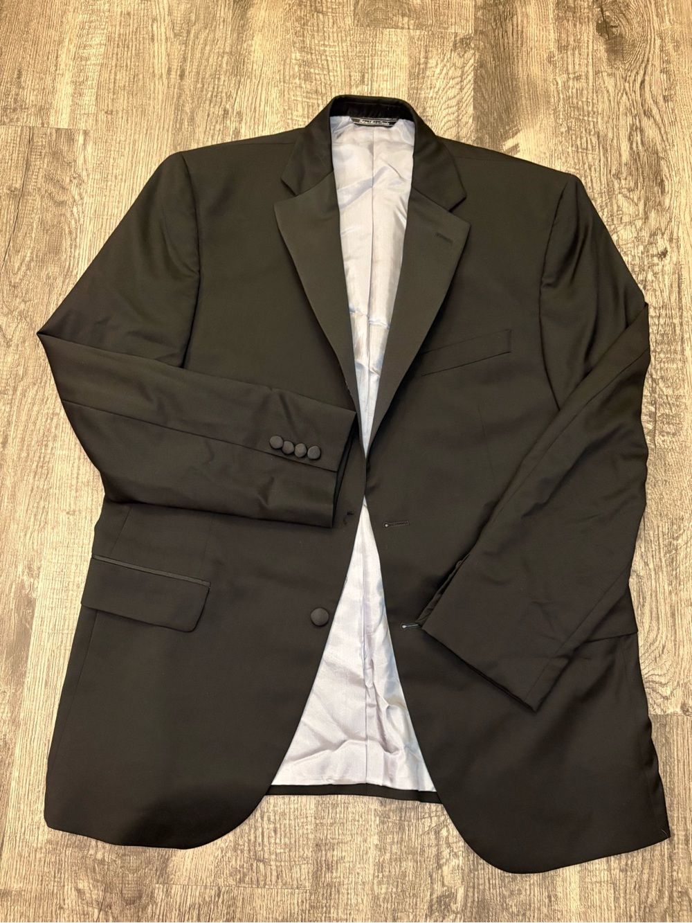 Vera Wang Black Men's Two-Button Suit Blazer